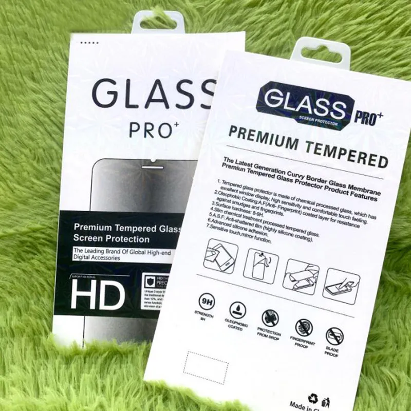 600Pcs Luxury Empty Retail Package Paper Packaging Box For X 8 7 6S Plus Samsung S7 Edge S8 Tempered Glass Screen Protector Box