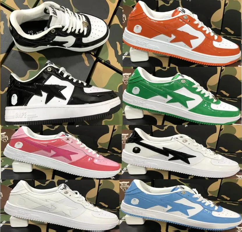 デザイナー Bapestas オフカジュアルシューズメンズレディース STA Sk8 スケート男性女性バペスタ迷彩ロートップスニーカー