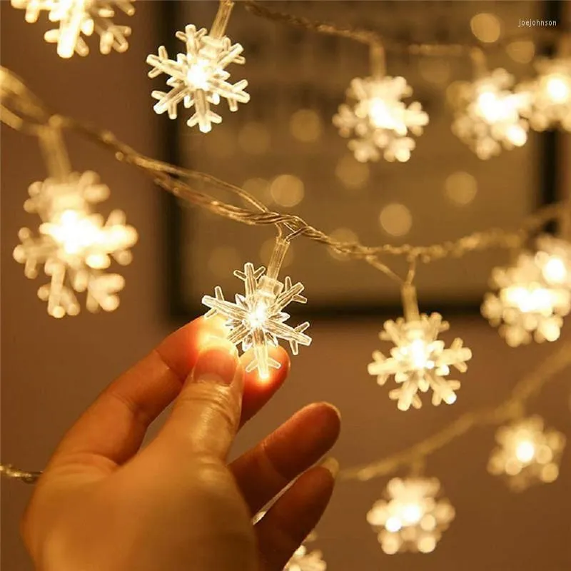 Strings Snowflake Star Ball LED String Lights Fairy Usb/Battery-operated Street Garland Lamp Year Christmas Tree Decorations