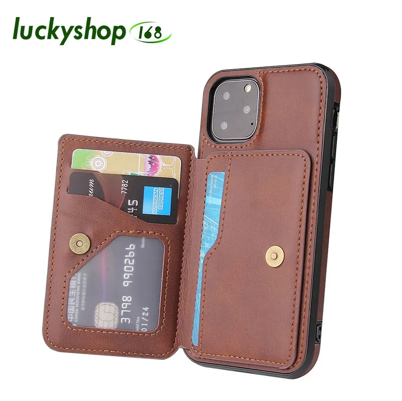 Para iPhone Casels Casels Casels Wallet Slot Leather Ipohne14 Tampa da bolsa de cartão traseira 14 13 12 11 Pro Max XR XS 8 7 Plus