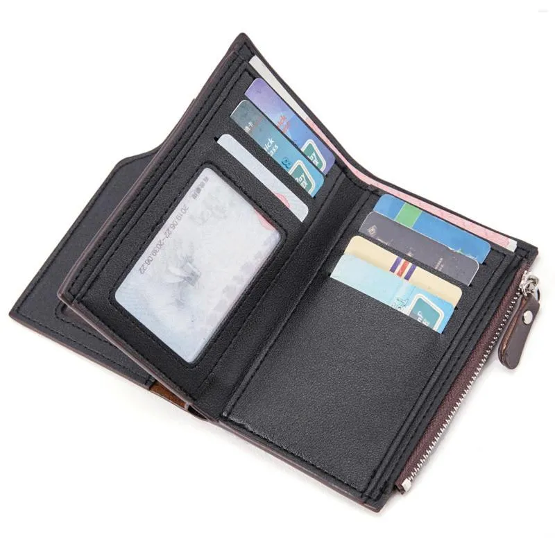 Wallets Men's Business Mini Wallet Pu Leather Purse Money Cash Card Holder Birthday Gift For Father Boyfriend Super Thin Carteira Mascul