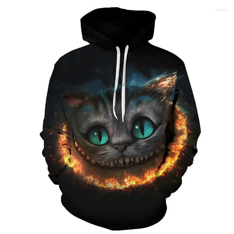 Hoodies masculins Sweatshirts masculine femme Fashion Fonction dr￴le joli chaton d'automne Hiver Fleep Hip Hop Hoody Brand masculin d￩contract￩