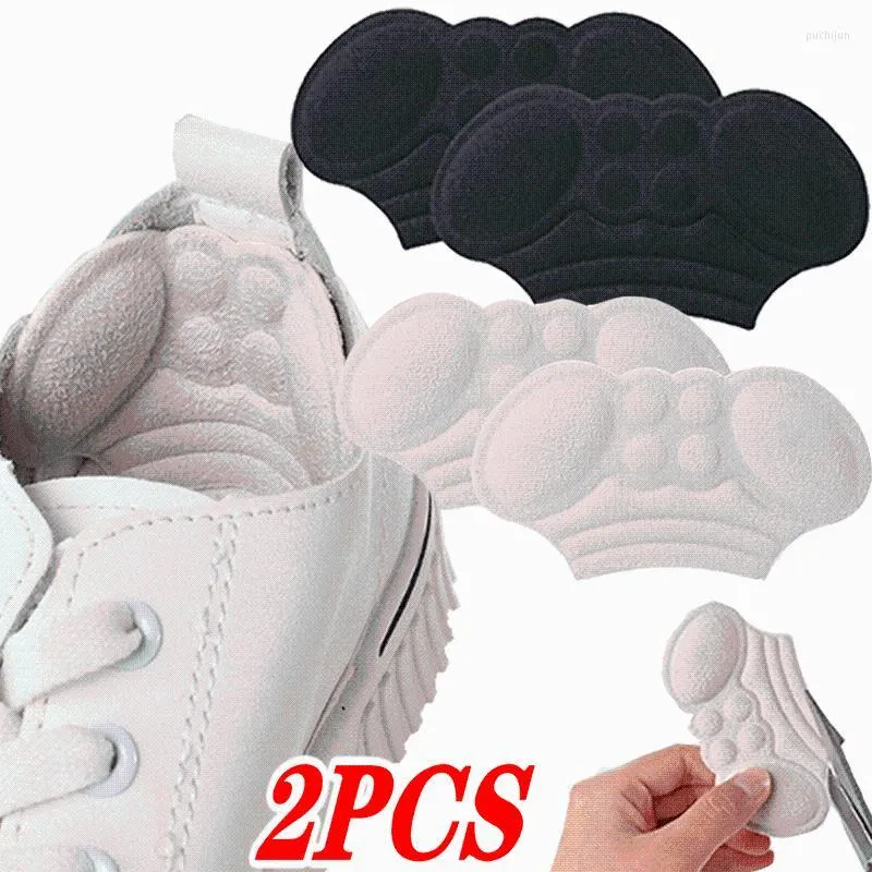 Women Socks & Hosiery Pair Adjustable Size 3D Sport Shoes Pads Heel Anti-wear Foot Pad Insert Insole Protector Back StickerSocks