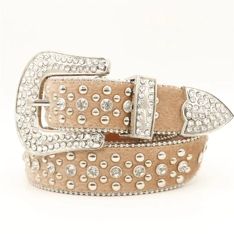 Nuova cintura di diamante di lussuosa cintura di lussuosa cintura di cristallo occidentale cintura cowgirl cowboy di strass cinture per donne e uomini