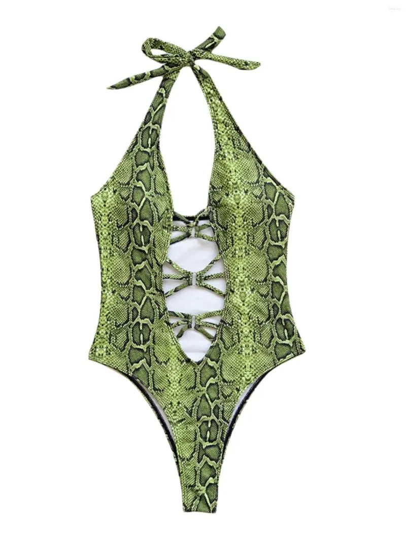 Dames badmode zwempakken voor vrouwen halter bind backless monokini sexy uitgehakte badpak