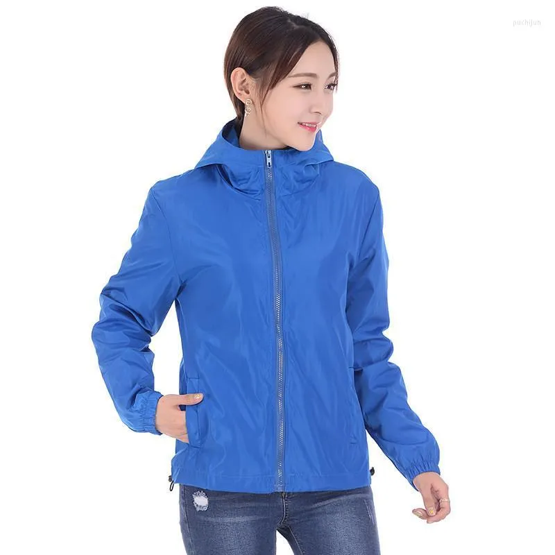 Women's Jackets Women Jacket Coat Spring Autumn Oversized 7XL Solid Color Casual Outerwear Family Pack Outdoor Sports Sun Protection