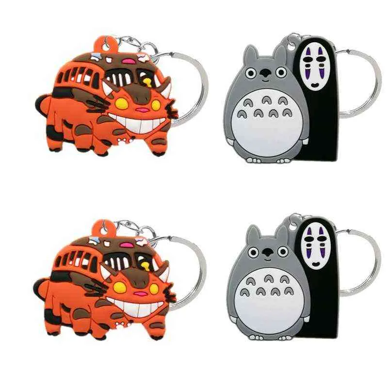 Nyckelringar 20st PVC Key Ring Hot Cartoon Figure Keychains Anime Form Key Holders Car Key Charms Fans Souvenir Gifts Accessories Trinkets T220909