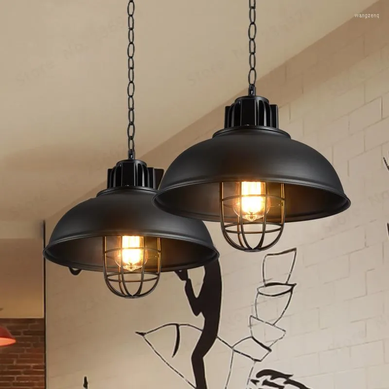 Lampy wiszące retro światła przemysłowe wisząca lampa wisząca loft loft światło amerykańskie metalowe abażur