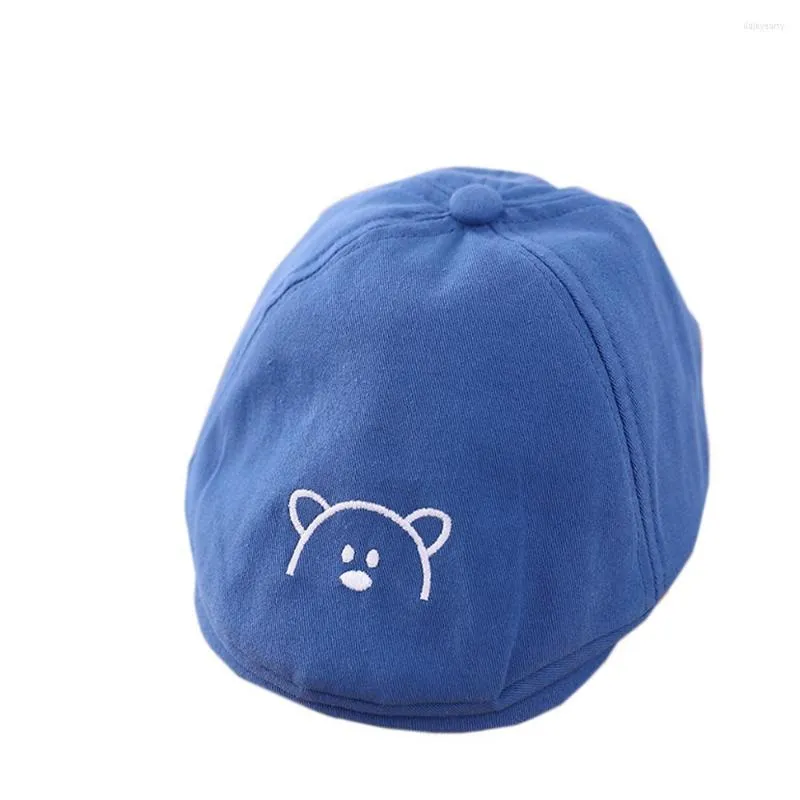 Boinas para criança meninos meninas urso urso bordado sboy boné plana hera boina chapéu de caça de inverno caça chapéus de inverno