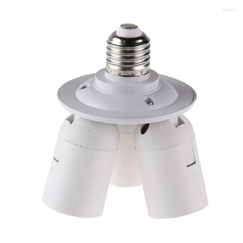 Lamphållare 3/4 i1 E27 110V-240V LED-glödlampor 3 i 1 basuttag splitterljusadapter