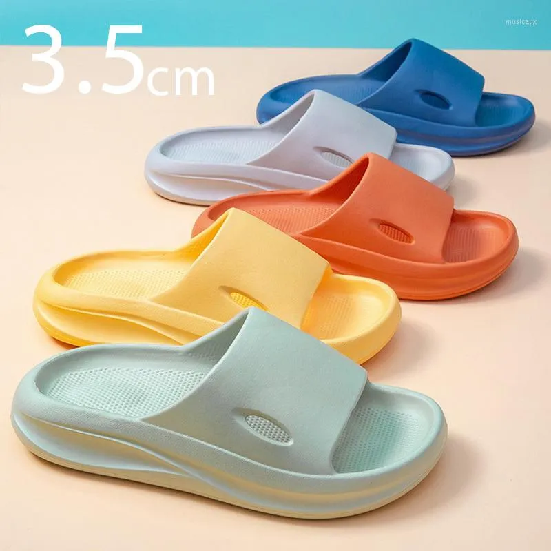 Zapatillas de 3.5 cm de espesor plataforma de verano en la playa de verano eva sandalias de tobog￡n