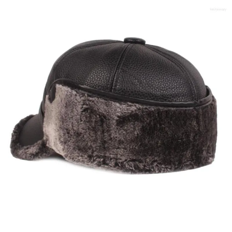 Berretti invernali vecchio cappello caldo da uomo peluche patchwork testa smerigliata spessa cupola nero grigio moda cucito strada maschile 2022