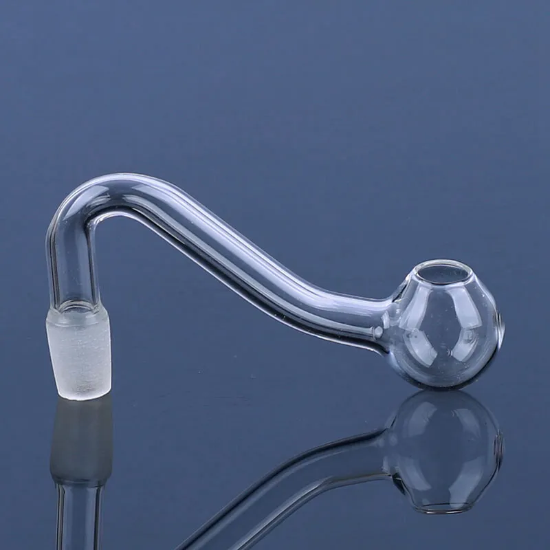 Pyrex Glass Oil Burner Pipe 10mm Manliga kvinnliga klara glasrör Adapter Banger Nail For Water Bong