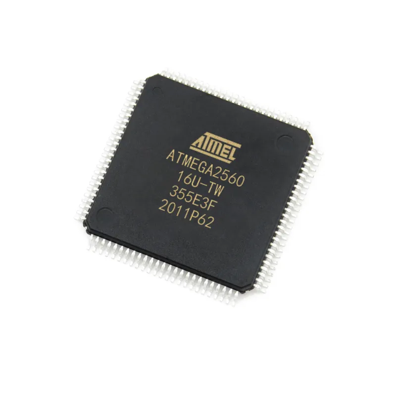 Novos circuitos integrados originais MCU ATMEGA2560-16AU ATMEGA2560-16AUR IC Chip TQFP-100 Microcontrolador de 16MHz