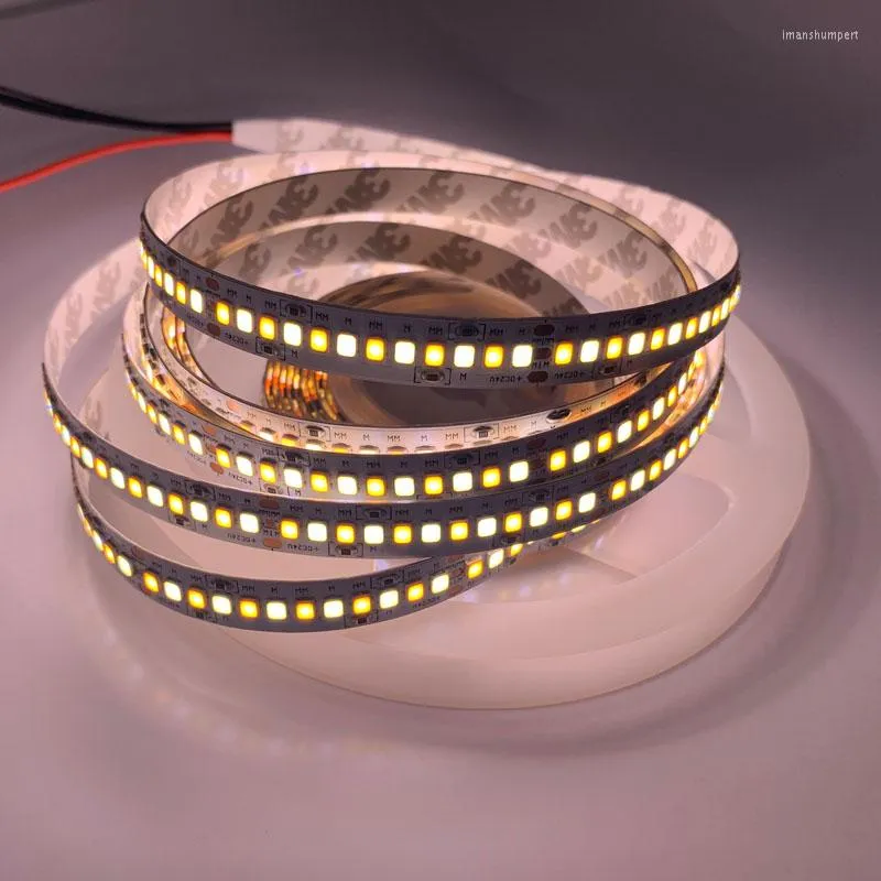 Strips 1800lm/m High CRI 80 5M 1200 LED 2835 BANDE 12V 24V Lichten Sttrip Flexibele Light 240 LED/M Strip Wit warm warm