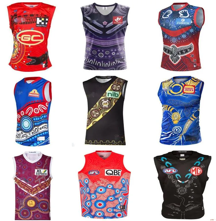 2022 2023 AFL Rugby Jerseys West Coast Eagles Geelong Cats Essendon Bombers Melbourne Blues Adelaide Crows St Kilda Saints 22 23 GWS Shirt Giants Guernsey Power