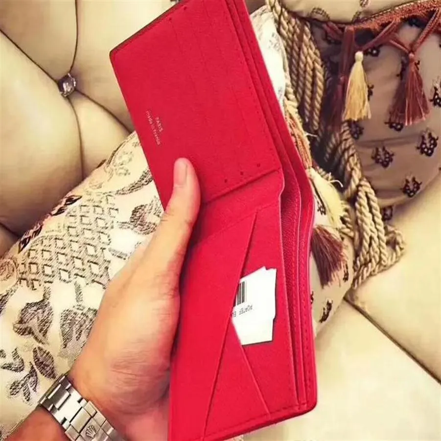 Paris Premium Red Skórzanie Smukły portfel x czerwony czarny portfel oryginalny skóra 238n