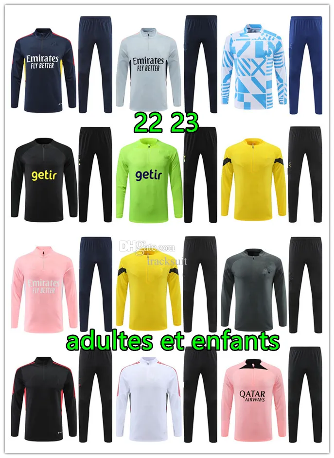 2023 tuta uomo calcio tracksuits futbol chandal training survetement foot kit retro Soccer Jerseys football kid men and kids 22 23 maillot camisetas