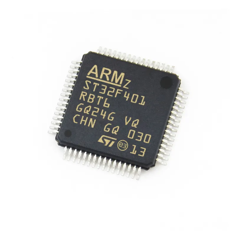 Novos circuitos integrados originais STM32F401RBT6 STM32F401RBT6TR IC CHIP LQFP-64 84MHz Microcontroller