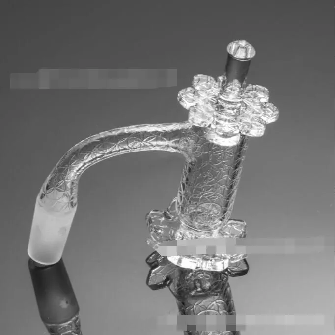 Lotus licuadora cuarzo banger kit accesorio para fumar con tapa de la tapa del carbohidrato de 14 mm Etch girator