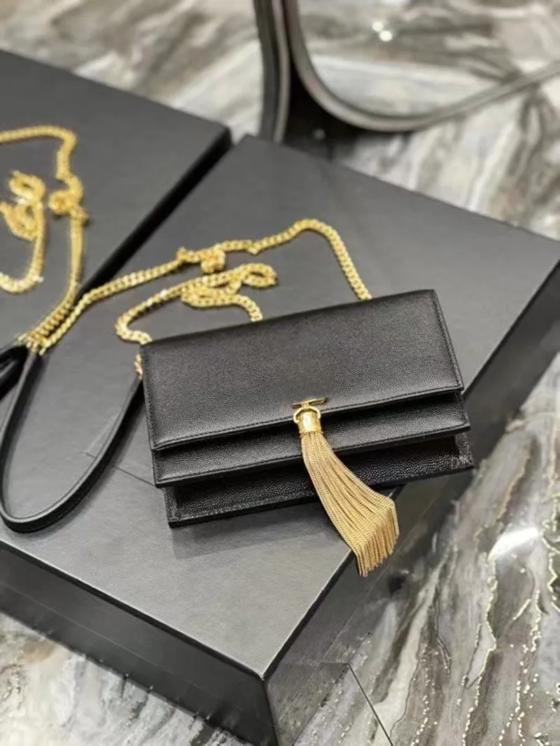 Woc Tassel Chain Bag Ladies Dimbag Clay Clope Envelope Messenger Bag Bag Bard Ladies Brand Luxury Designer Madbags Женский кошелек