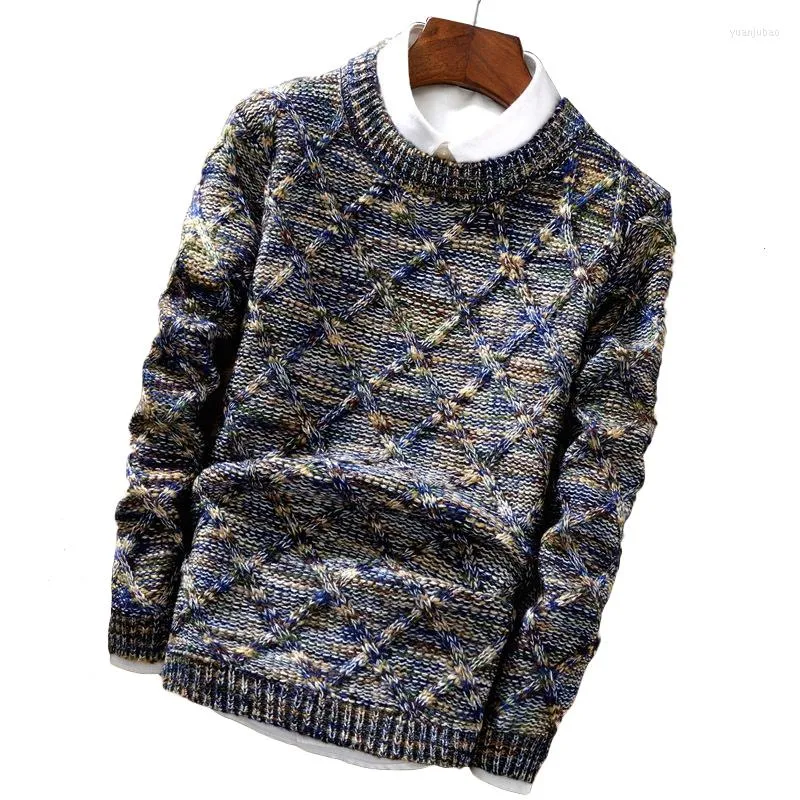 Suéteres masculinos Sweater de inverno Moda masculina Casual Casual Slim Fit Macho Macho Manga Longa Livra de malha