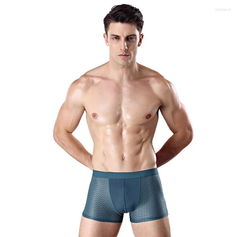 Caleçon 4 pièces hommes Boxer slips pour hommes culottes respirant Lingerie Shorts Couple Sexy Boxershorts garçons confortable