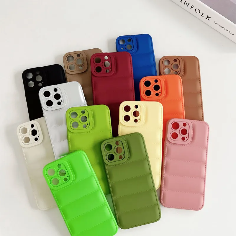 Pure Color Mobiltelefonfodral f￶r iPhone 11 12 13 14 Pro Max Plus Down Jack -formfodral Instagram Fashion Sock Proof Camera Lens Protect Cover House M325