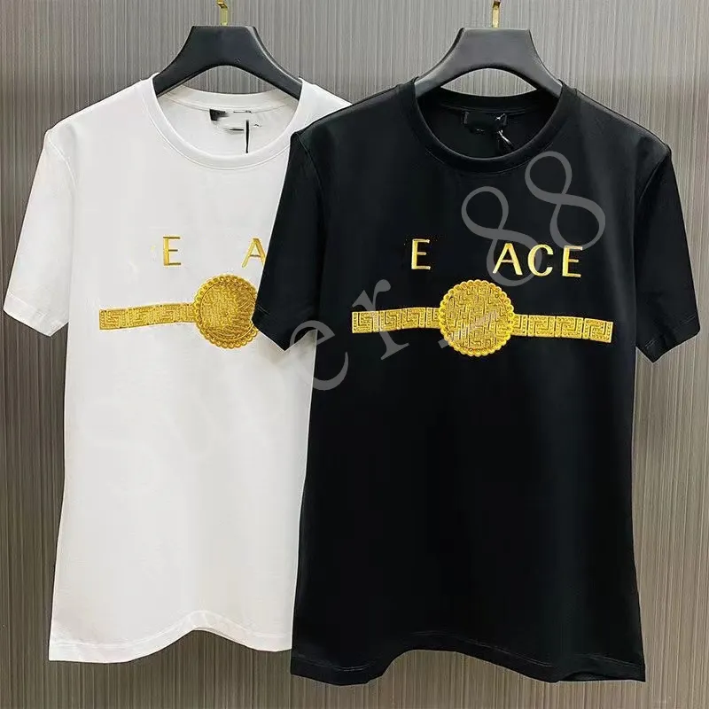 T-shirts pour hommes S-2XL Lettre Imprimer Designer T-shirts Noir Blanc Couleur Femmes Populaire Été À Manches Courtes Vêtements Couples Tissu Causal