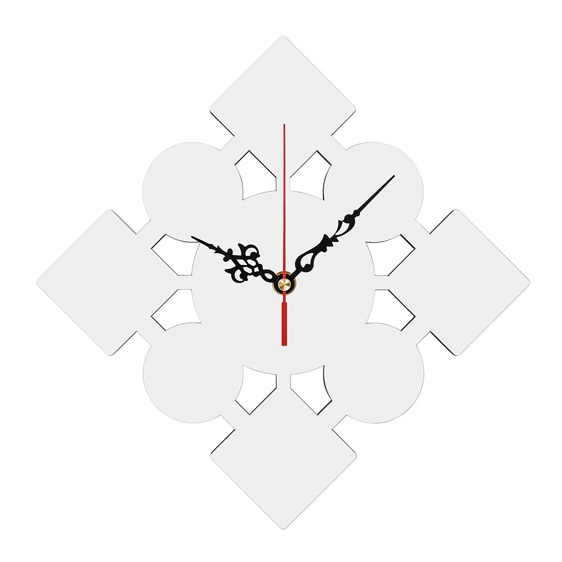 リビングルームデクターバッテリーの昇華壁時計操作静かなMDFサイレント非チック装飾時計ブランク