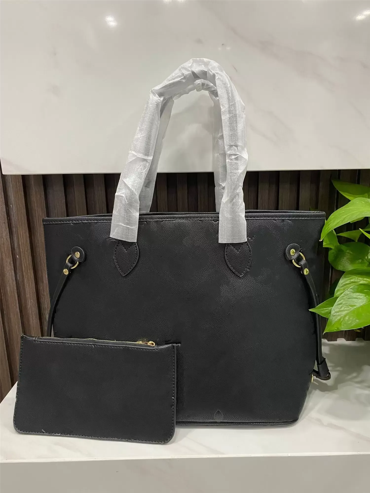 High quality Designers leather handbags women shoulder bags with wallet composite bag purse lady totes 2pcs/set M40156