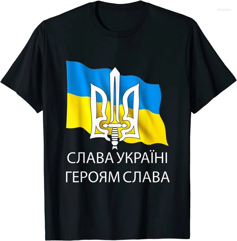 Herr t-shirts 2022 herrarnas mode t-shirts ukraina flagga ￶verdimensionerade korta ￤rm toppar 3d tryckning casual skjorta f￶r m￤n anime sportkl￤der