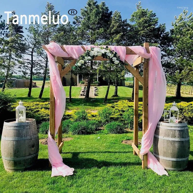 Tissu de térylène de décoration de fête pour les toiles de fond de mariage Arch Draperie Lieu Décorations suspendues Faveurs Arbor Drapes Cérémonie Rideaux Panneau