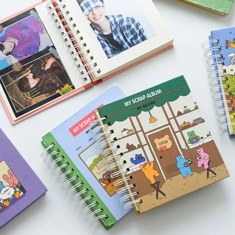 Yisuremia Kawaii Glittery Self-Adhesive Po Notebook Kpop Idols Cards Collect Book DIY Adsorption For 3'' 5''