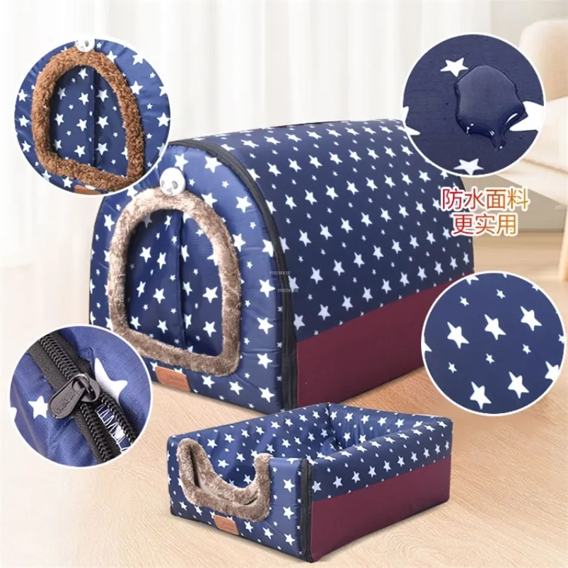 chenils stylos extérieur détachable chien maisons fournitures pour animaux de compagnie hiver chaud chenils moderne créatif petite maison pour chiens simple intérieur chat maison MC 220912