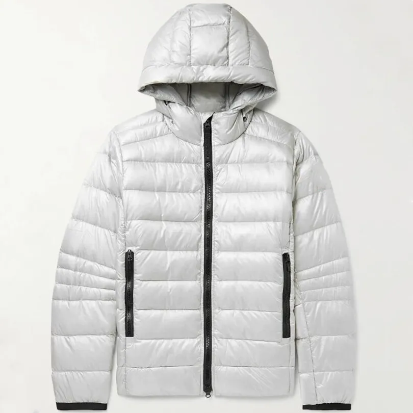 Down Down Parkas Men Crofton Down Jacket Designer Casaco acolchoado Reciclagem de nylon-ripstop com capuz