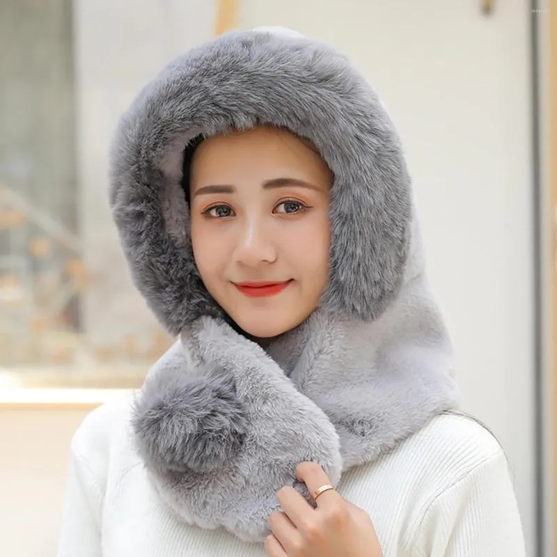 Beretten Winter Warm Bont Hat With Ear Flaps Vrouwen Dikke dop Haped Lady Outdoor Windvrije zachte bantelen voor Russische stijl#G