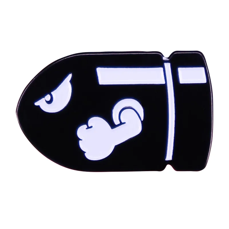 Другие модные аксессуары Cartoon Game Bulllet Emale Pins Black Cannonball Brooch Pin Pin Pin Suck Bag Girewry подарок для друзей