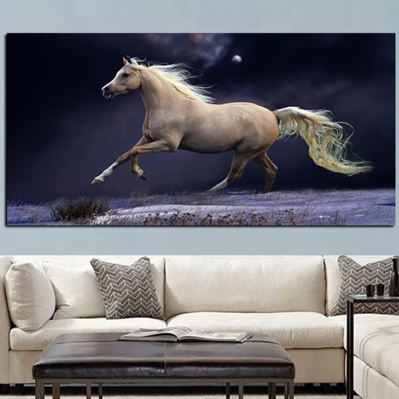 YWDECOR Modern HD Print Horses Running Artistic Oil Painting on Canvas Poster  Art Wall Picture for Living Room Cuadros Decor (3)