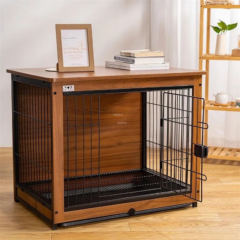 chenils stylos Cage pour chien en bois Chenils pour animaux de compagnie Meubles de maison Maisons pour chiens d'intérieur Clôture Maison pour chiens Villa universelle moderne pour chiens Creative Cat House 220912