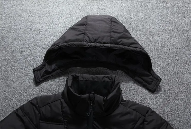 Mens White Duck Hooded Down Parka Snow Jackets Men Thick, Warm, And