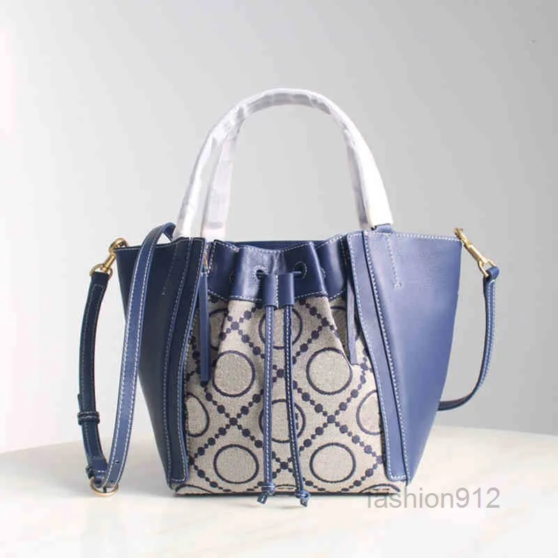 Evening Bags Tote Women Handbag Designer Shoulder Bags Leather High Capacity Crossbody Female Color Matching Bucket 220331Multi Pochette