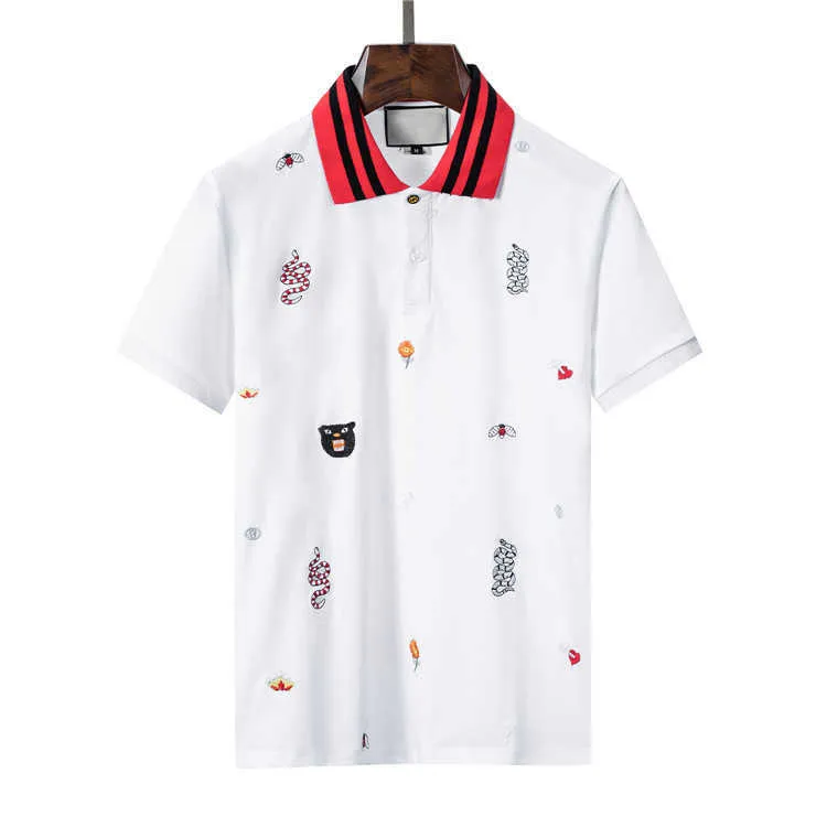 Herenontwerper Polo Shirt Man Fashion Italië stylist Poloshirts Men Casual Slim Fit Golf Polos Shirt High Street Borduurwerk Snake Bee Polos