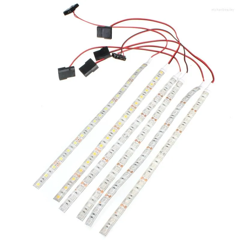 Stringhe 18 LED Strip Light SMD PCDC12V Rosso Blu Verde Giallo Bianco caldo Custodia per computer Nastro flessibile impermeabile