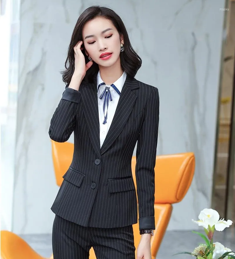 Abiti da donna signore formali blazer nere blazer da donna cappotti giacche eleganti indossano disegni uniformi da ufficio ol stili