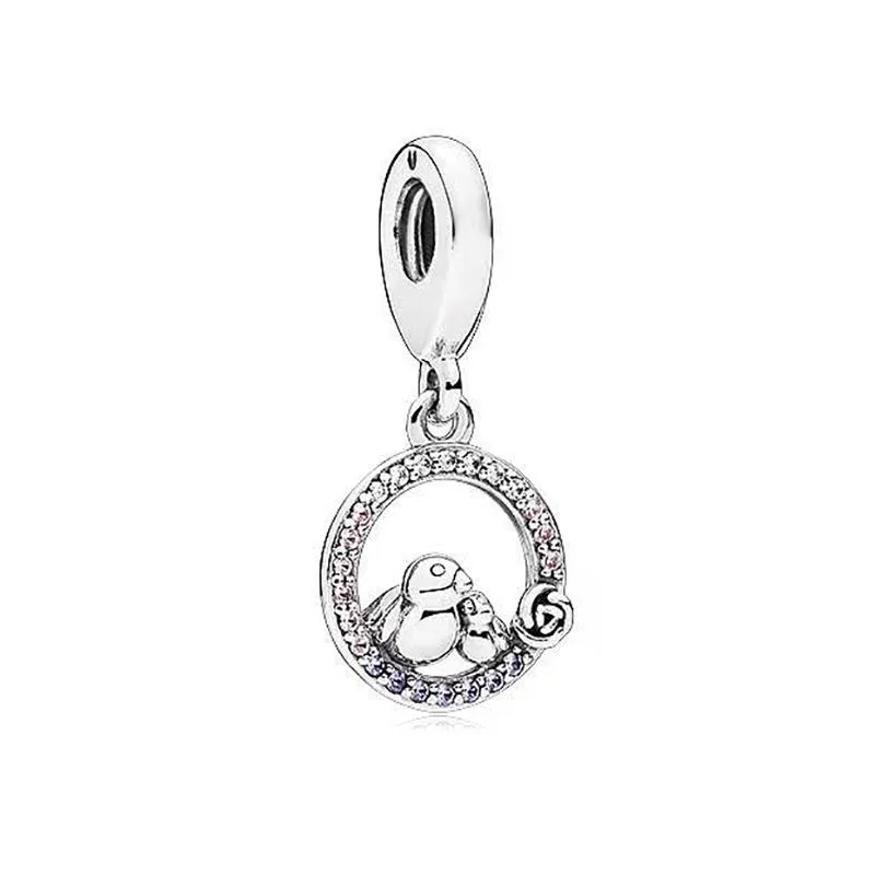 New Windmill Bear Fox Crown Moom Love Pendant Beads Fit Original  Charms Silver Color Bracelet Women Jewelry