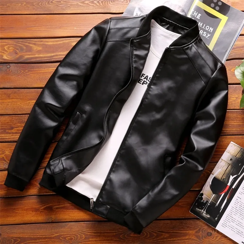 Men's Leather Faux Thoshine Brand Spring Autumn Men Jackets Classic Slim Fit Male PU Coats Motorcycle Biker Streetwear Smart Casual 220912