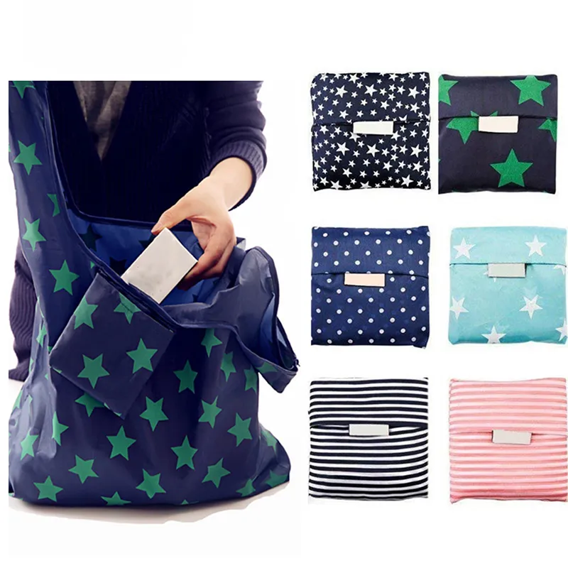 Foldable Bags Reusable Grocery Storage Eco Friendly Shopping Tote Bag 35*55Cm 0423