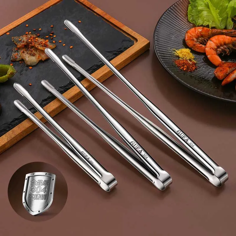 Utensílios de cozinha de carne de cozinha de acampamento para churrasco para churrasco acessórios de cozinha prateada de cozinha suprimentos de acampamento clipe de churrasco