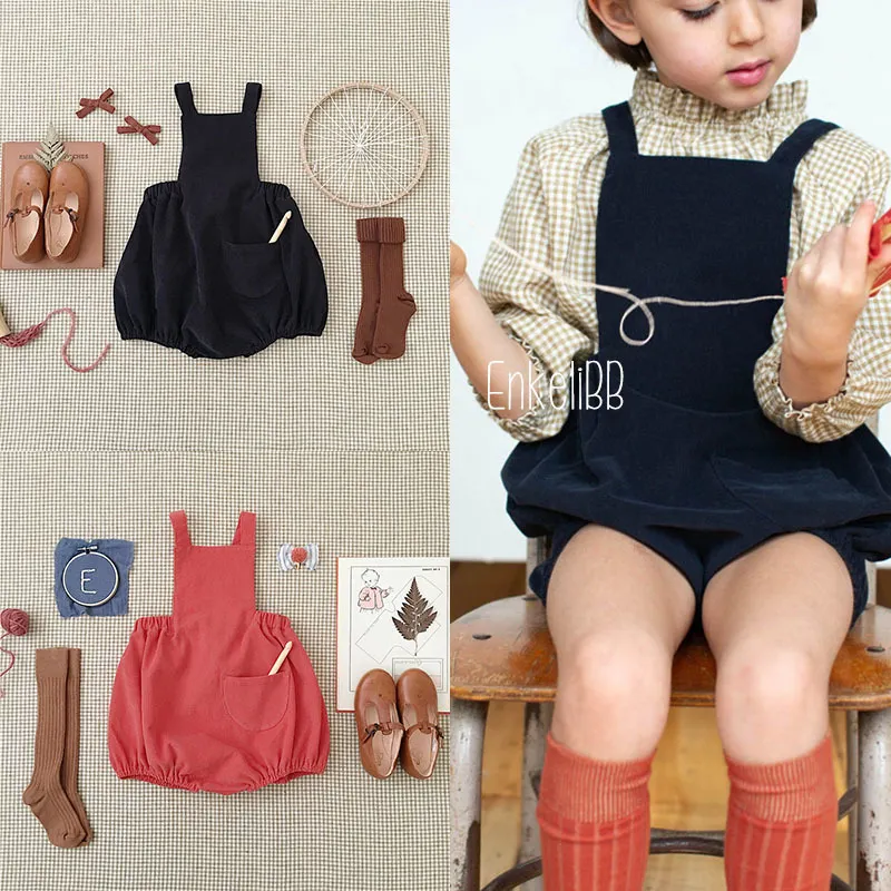 Overalls Enkelibb Toddler Girl Bloomers Soor Ploom Kinderen Algemeen Spring Summer Kinderen Europese en Amerikaanse stijlvolle kleding 220909